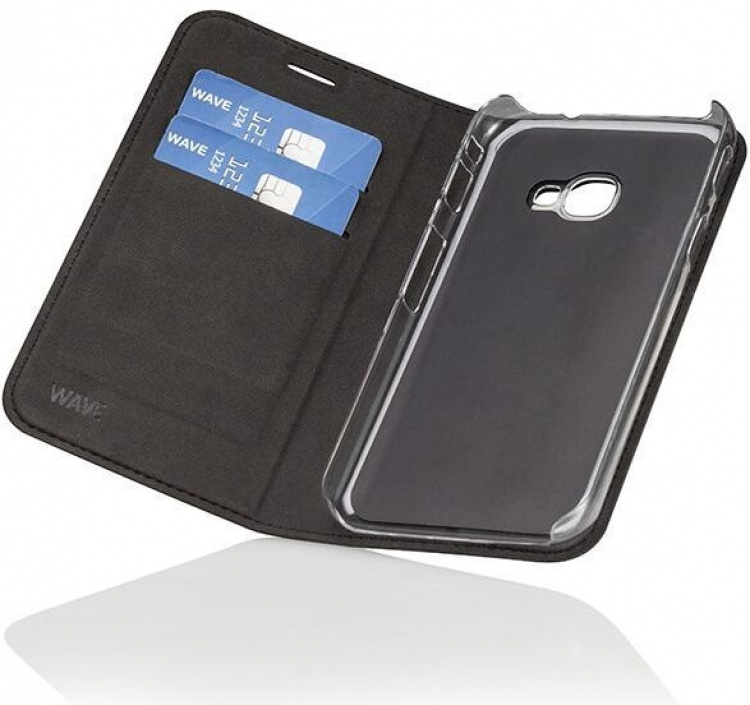 Wave BookCase skyddsfodral, Samsung Galaxy Xcover 4 / 4S, svart Wave BookCase skyddsfodral, Samsung Galaxy Xcover 4 / 4S, svart