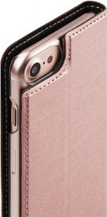 Wave BookCase skyddsfodral, iPhone 6 / 6s / 7 / 8 / SE, roséguld
