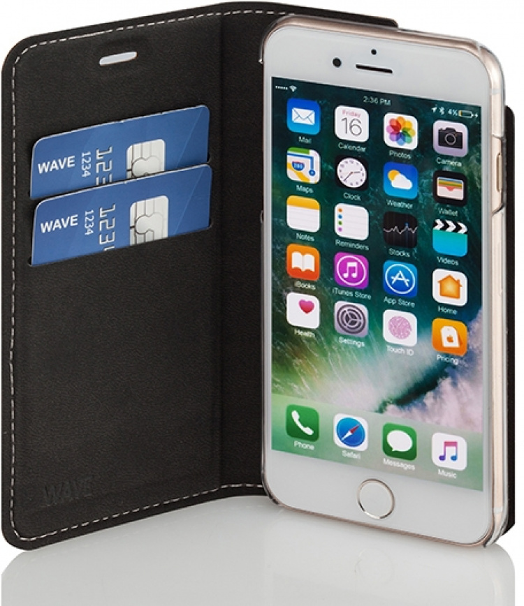 Wave BookCase skyddsfodral, iPhone 6 / 6s / 7 / 8 / SE, roséguld