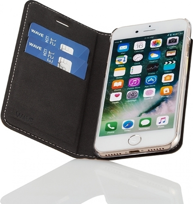 Wave BookCase skyddsfodral, iPhone 6 / 6s / 7 / 8 / SE, roséguld