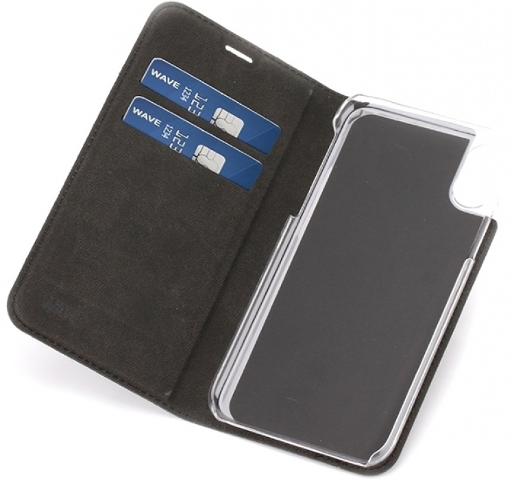 Wave BookCase skyddsfodral, iPhone X / Xs, svart