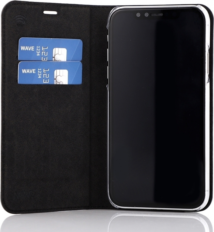 Wave BookCase skyddsfodral, iPhone XR, svart Wave BookCase skyddsfodral, iPhone XR, svart