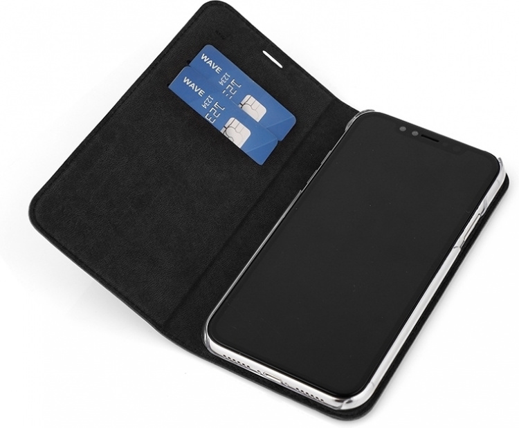 Wave BookCase skyddsfodral, iPhone XR, svart Wave BookCase skyddsfodral, iPhone XR, svart