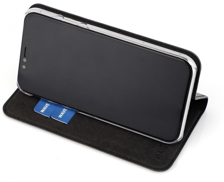 Wave BookCase skyddsfodral, iPhone XR, svart Wave BookCase skyddsfodral, iPhone XR, svart