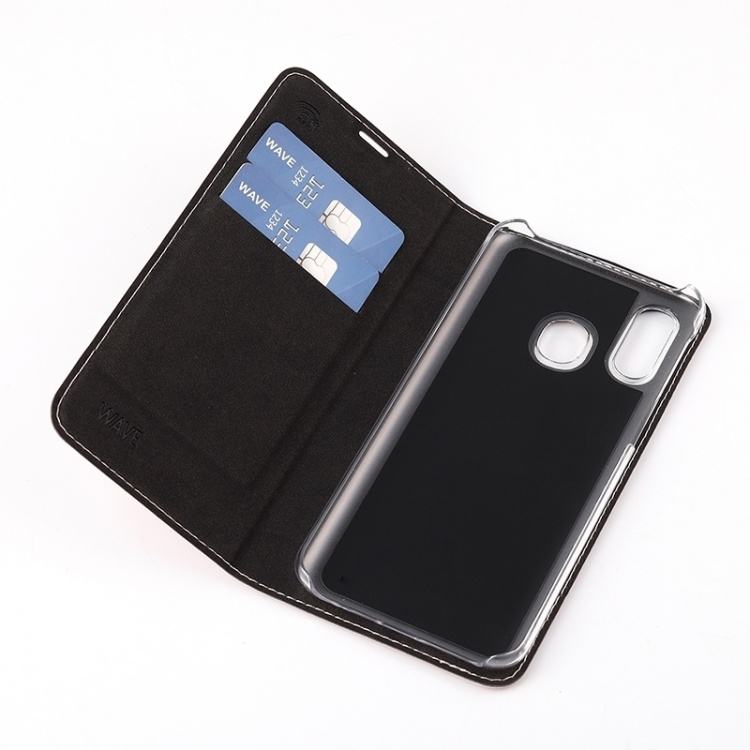 Wave BookCase skyddsfodral, Samsung Galaxy A40, roséguld