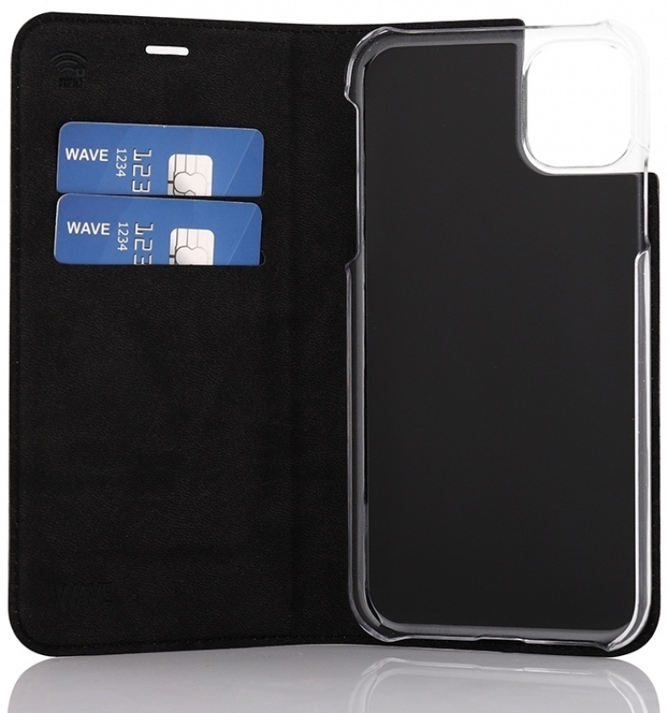 Wave BookCase skyddsfodral, iPhone 11, svart