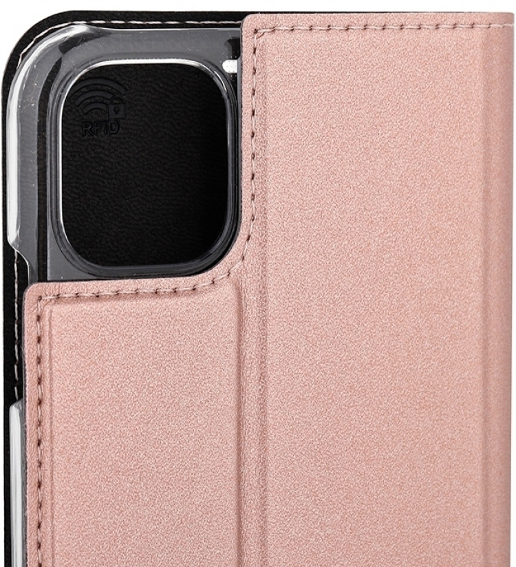 Wave BookCase skyddsfodral, iPhone 11, roséguld