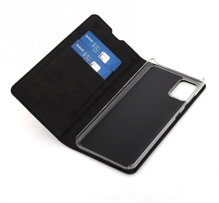 Wave BookCase skyddsfodral, Samsung Galaxy A51, svart Wave BookCase skyddsfodral, Samsung Galaxy A51, svart