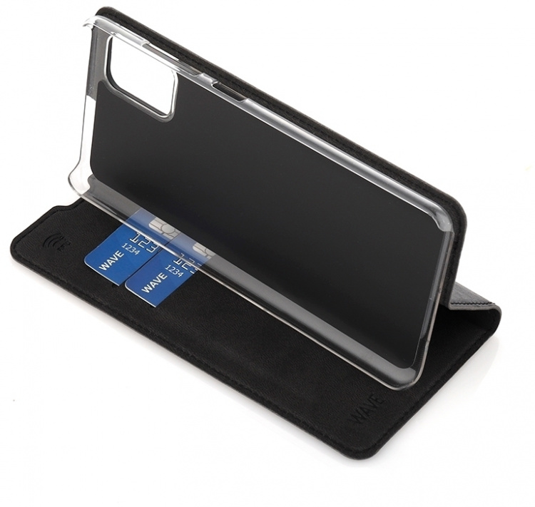 Wave BookCase skyddsfodral, Samsung Galaxy A51, svart Wave BookCase skyddsfodral, Samsung Galaxy A51, svart