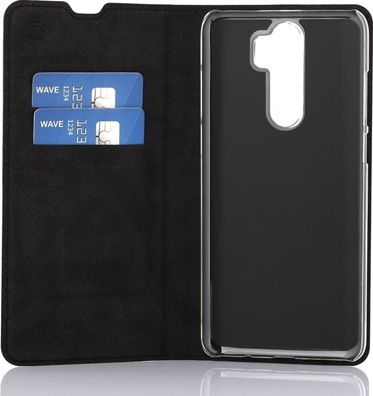 Wave BookCase skyddsfodral, Xiaomi Redmi Note 8 Pro, svart Wave BookCase skyddsfodral, Xiaomi Redmi Note 8 Pro, svart