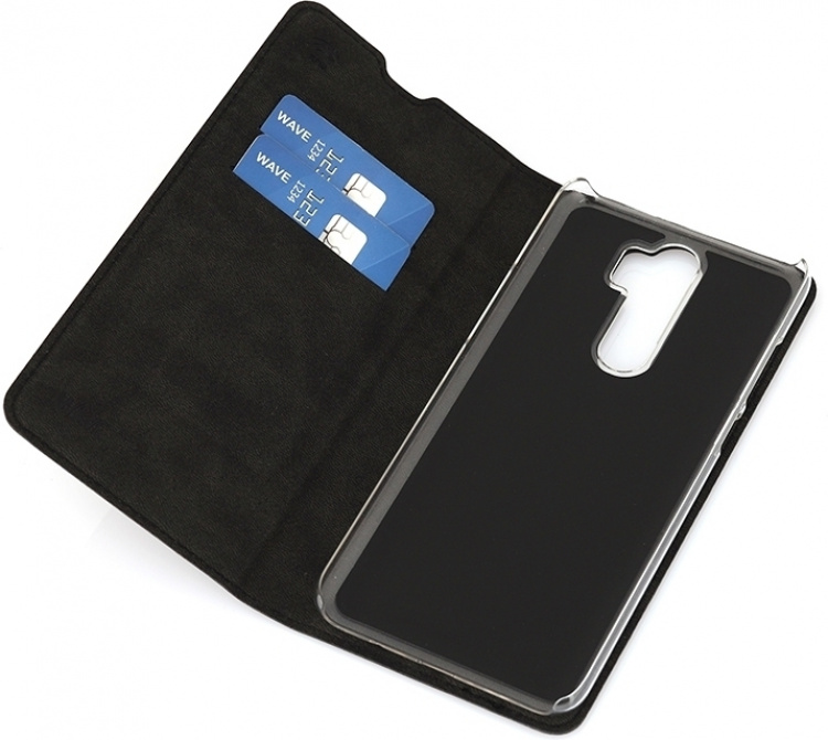 Wave BookCase skyddsfodral, Xiaomi Redmi Note 8 Pro, svart Wave BookCase skyddsfodral, Xiaomi Redmi Note 8 Pro, svart