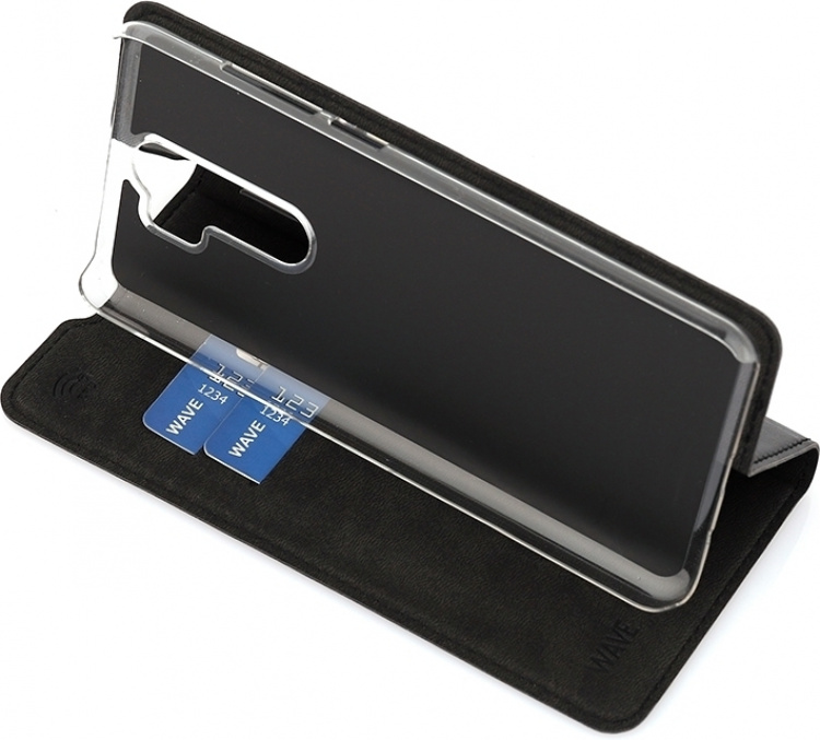 Wave BookCase skyddsfodral, Xiaomi Redmi Note 8 Pro, svart Wave BookCase skyddsfodral, Xiaomi Redmi Note 8 Pro, svart