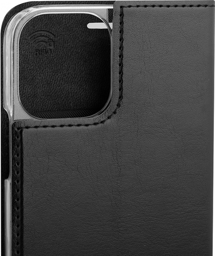 Wave BookCase Fodral, iPhone 12 Pro / iPhone 12, svart Wave BookCase Fodral, iPhone 12 Pro / iPhone 12, svart