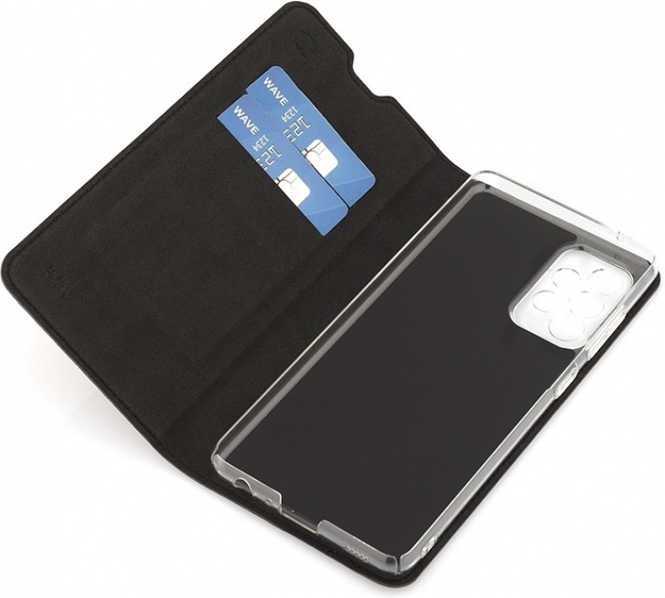 Wave BookCase skyddsfodral, Samsung Galaxy A52 / A52 5G / A52s, svart