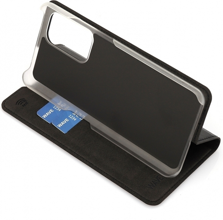 Wave BookCase skyddsfodral, OnePlus 9, svart Wave BookCase skyddsfodral, OnePlus 9, svart