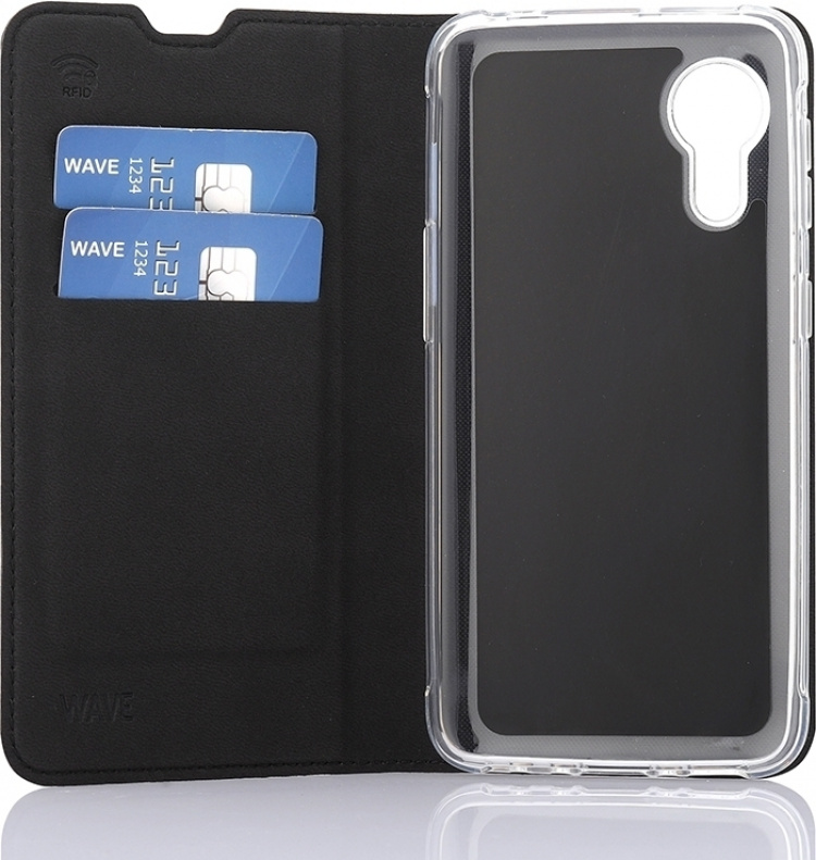 Wave BookCase skyddsfodral, Samsung Galaxy Xcover 5, svart Wave BookCase skyddsfodral, Samsung Galaxy Xcover 5, svart