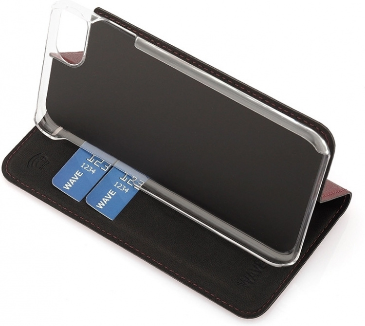 Wave BookCase skyddsfodral, iPhone 7 / 8 / SE, Smoky Sangria