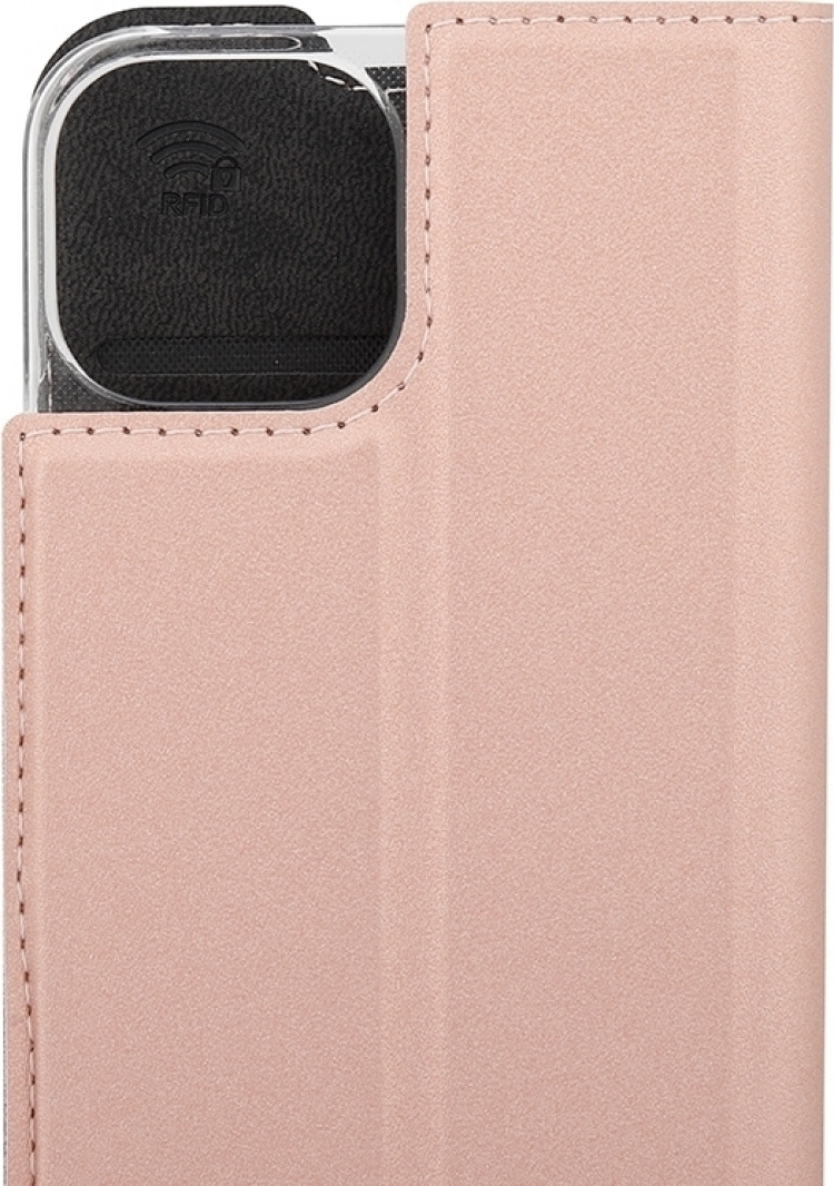 Wave BookCase skyddsfodral, iPhone 13 mini, roséguld
