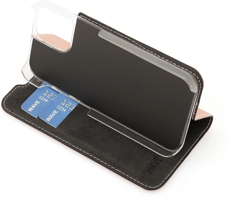 Wave BookCase skyddsfodral, iPhone 13 mini, roséguld