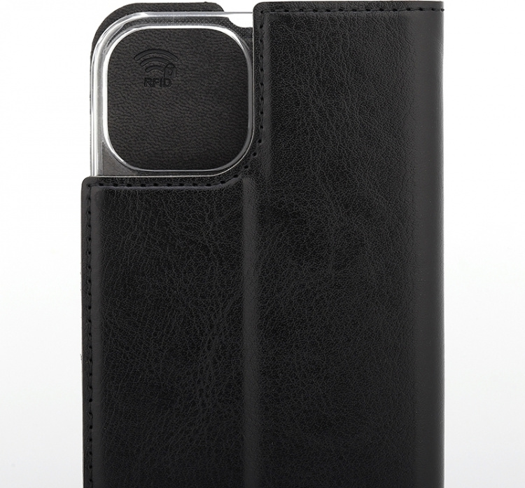 Wave BookCase skyddsfodral, iPhone 13, svart Wave BookCase skyddsfodral, iPhone 13, svart