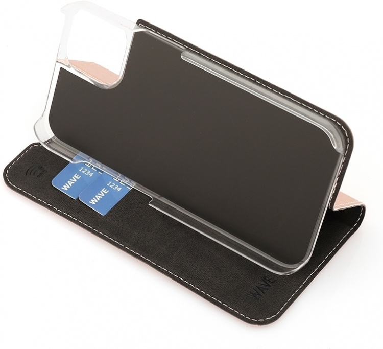 Wave BookCase skyddsfodral, iPhone 13, roséguld