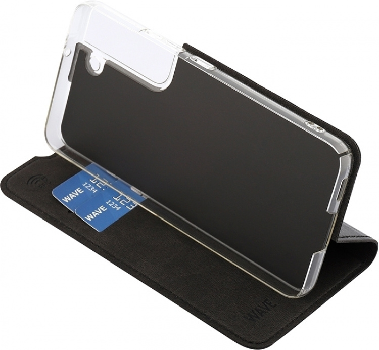 Wave BookCase skyddsfodral, Samsung Galaxy S22 5G, svart Wave BookCase skyddsfodral, Samsung Galaxy S22 5G, svart