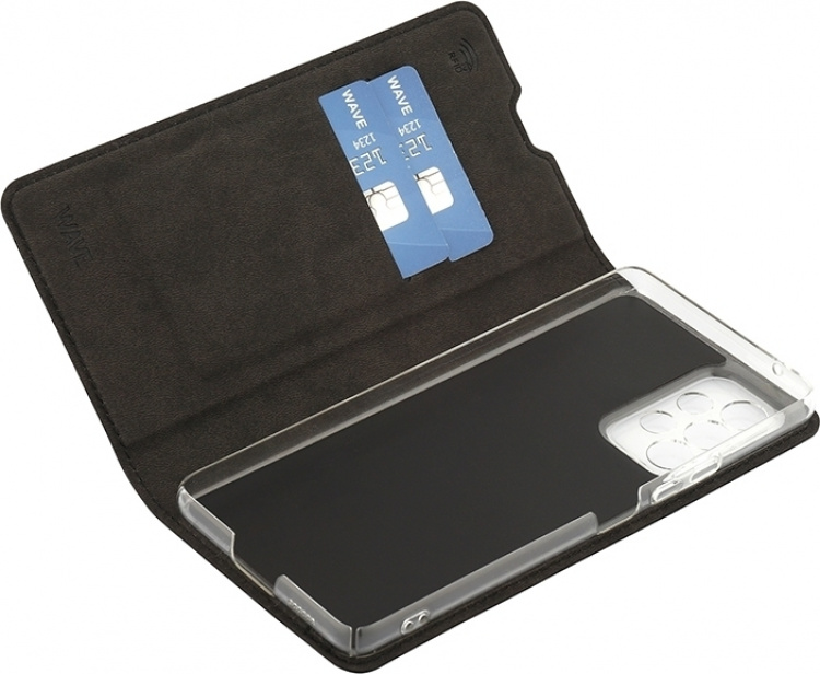 Wave BookCase skyddsfodral, Samsung Galaxy A53 5G, svart