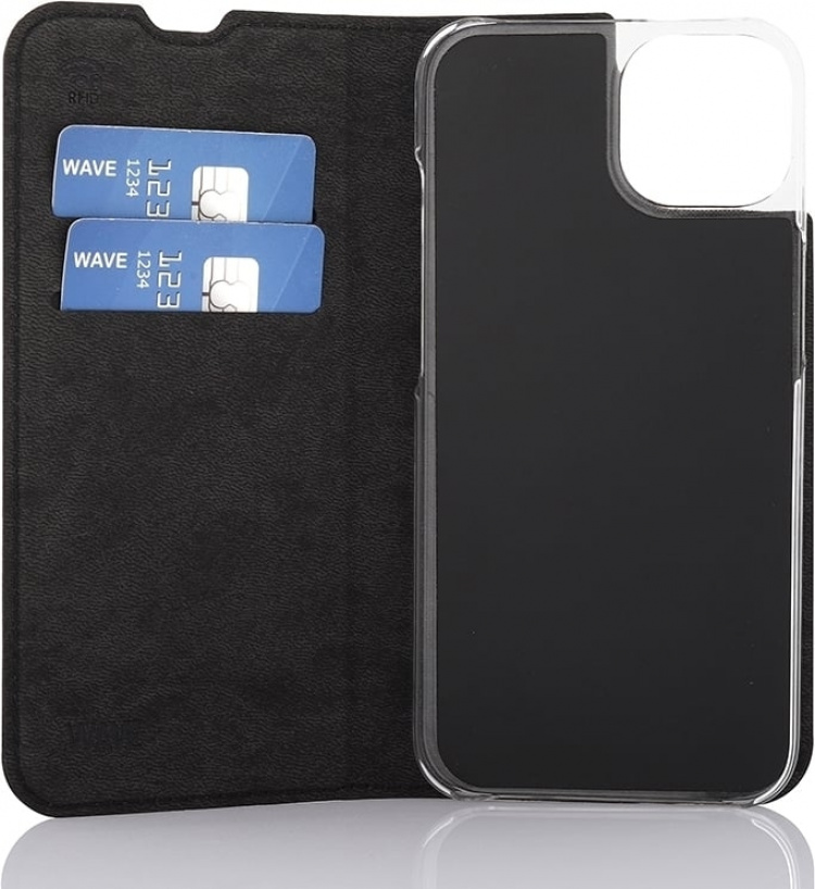 Wave BookCase skyddsfodral, iPhone 14, svart