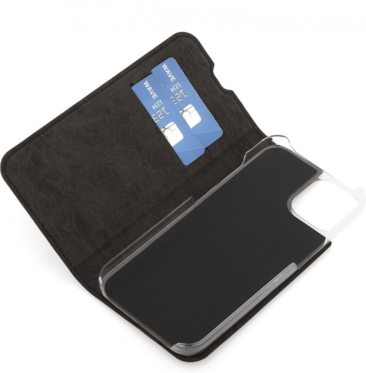 Wave BookCase skyddsfodral, iPhone 14, svart