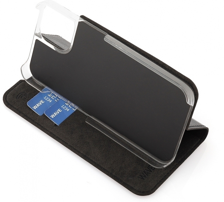 Wave BookCase skyddsfodral, iPhone 14, svart