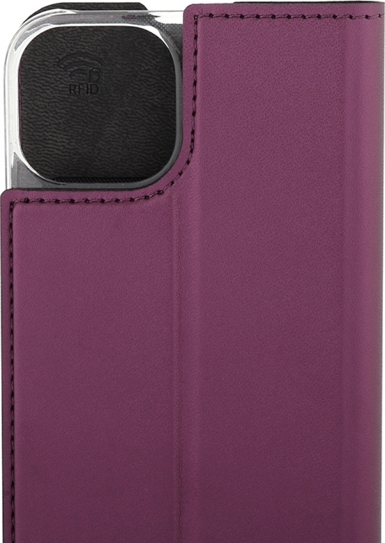 Wave BookCase skyddsfodral, iPhone 14, Smoky Sangria Wave BookCase skyddsfodral, iPhone 14, Smoky Sangria