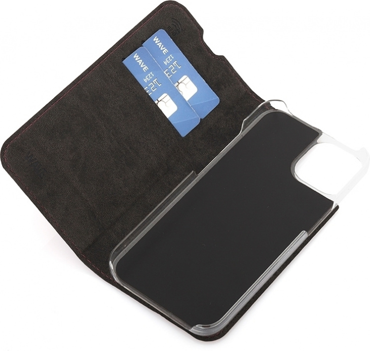 Wave BookCase skyddsfodral, iPhone 14, Smoky Sangria Wave BookCase skyddsfodral, iPhone 14, Smoky Sangria