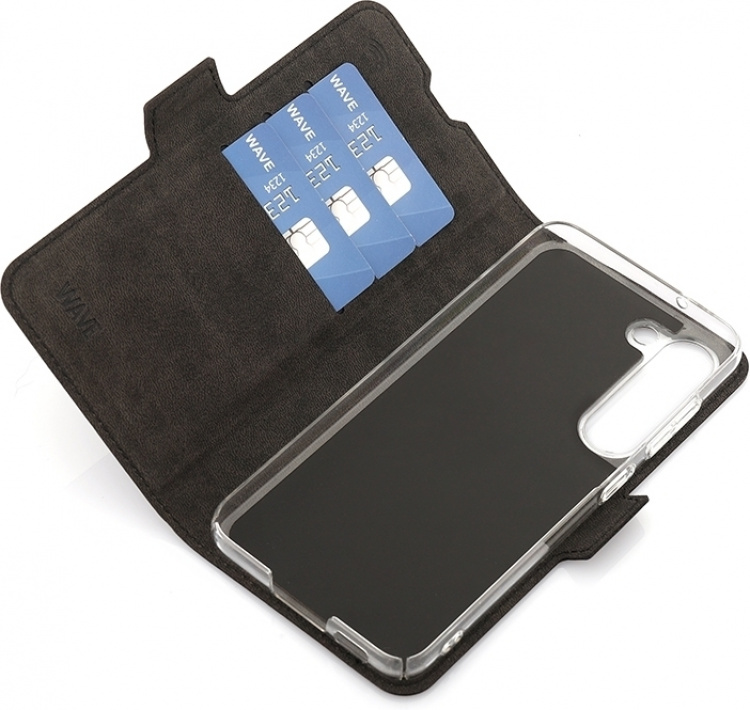 Wave BookCase skyddsfodral, Samsung Galaxy S23, svart Wave BookCase skyddsfodral, Samsung Galaxy S23, svart