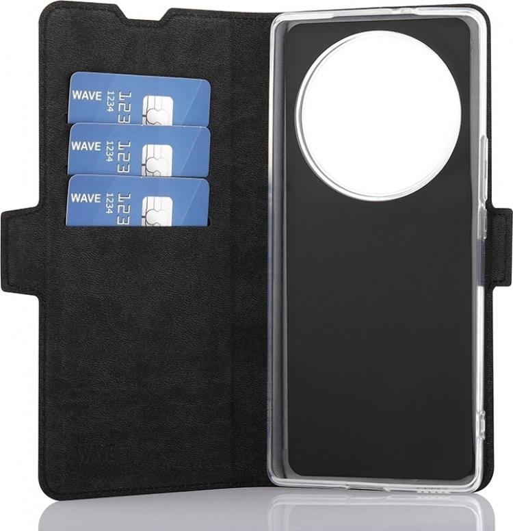 Wave BookCase skyddsfodral, Honor Magic5 Lite, svart Wave BookCase skyddsfodral, Honor Magic5 Lite, svart