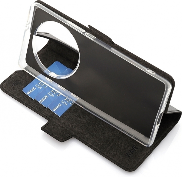Wave BookCase skyddsfodral, Honor Magic5 Lite, svart Wave BookCase skyddsfodral, Honor Magic5 Lite, svart