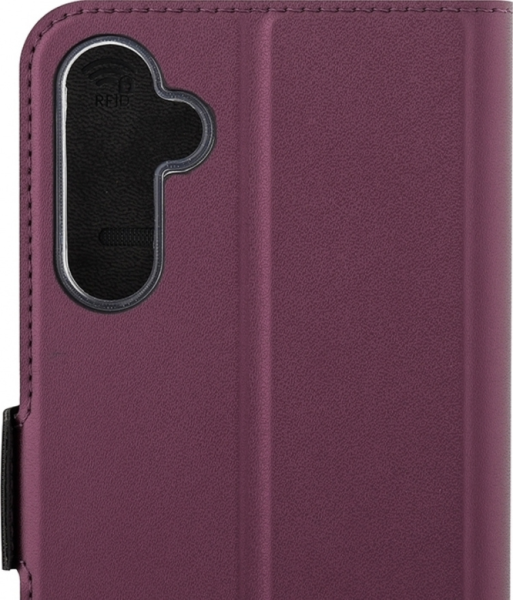 Wave BookCase skyddsfodral, Samsung Galaxy A14, Smoky Sangria