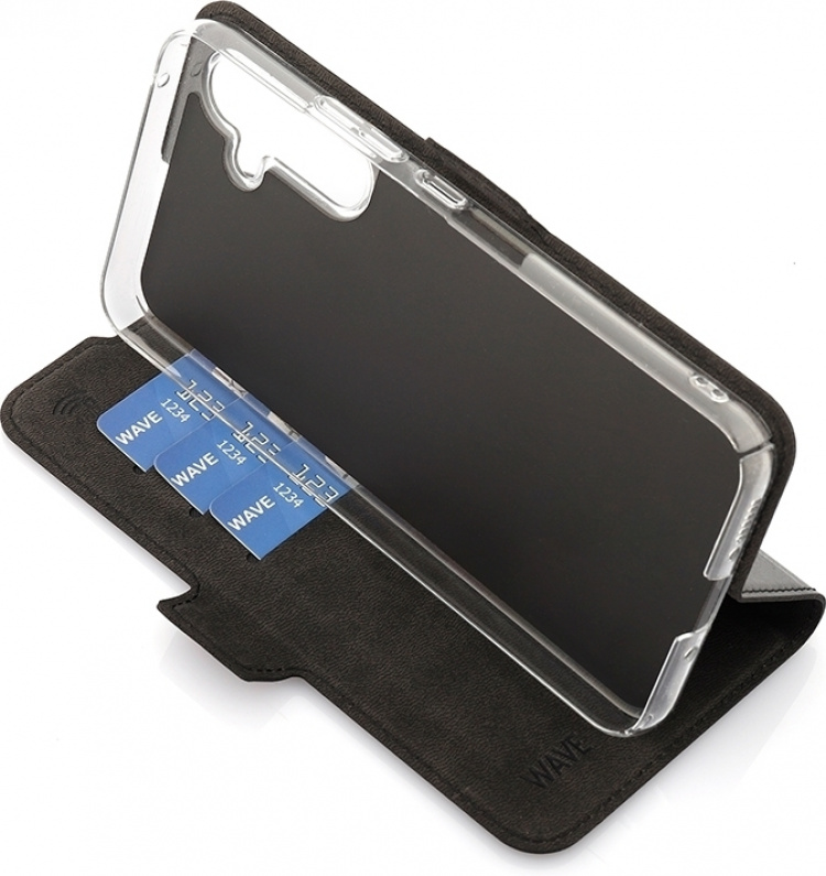 Wave BookCase skyddsfodral, Samsung Galaxy A54 5G, svart