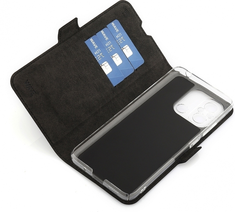 Wave BookCase skyddsfodral, Xiaomi Redmi 12C, svart