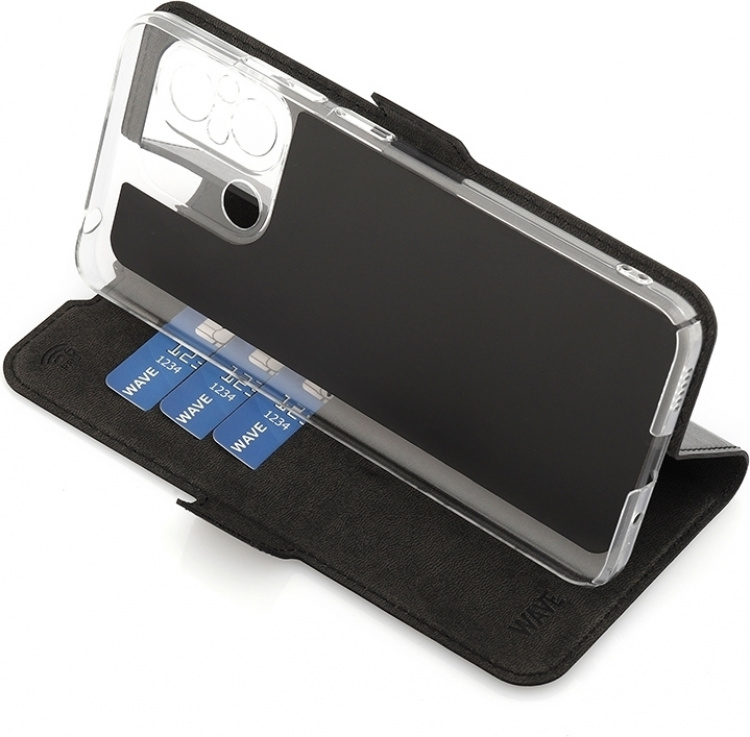 Wave BookCase skyddsfodral, Xiaomi Redmi 12C, svart