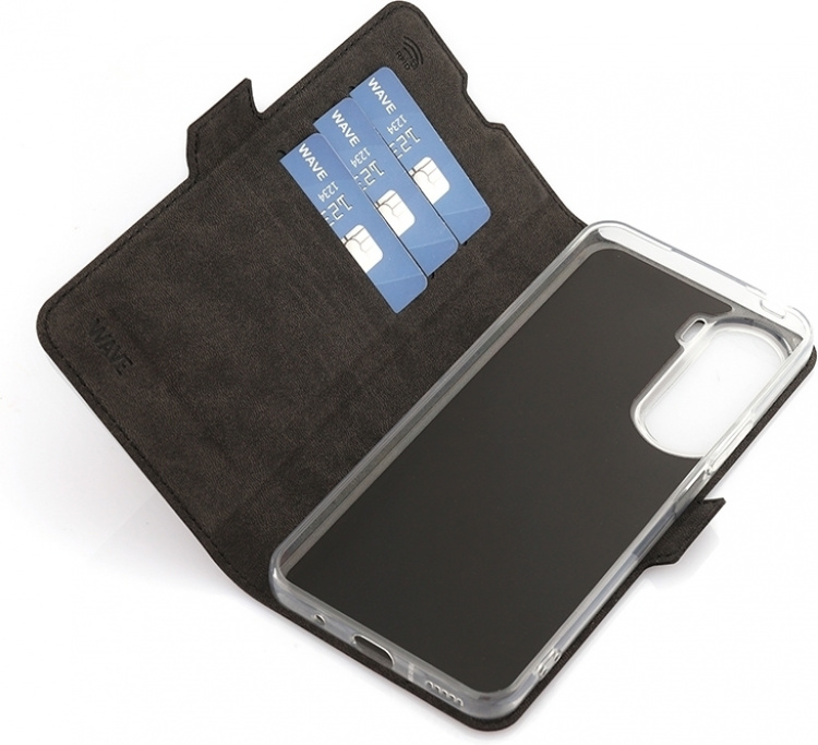 Wave BookCase skyddsfodral, Honor 90 Lite, svart