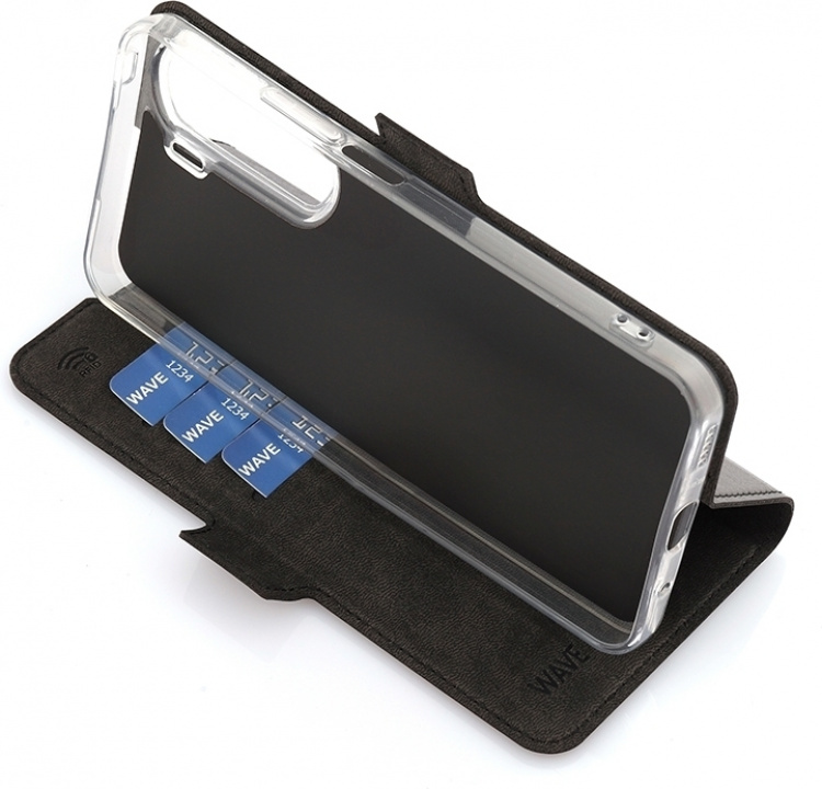 Wave BookCase skyddsfodral, Honor 90 Lite, svart