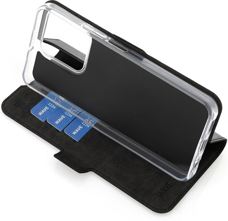 Wave BookCase skyddsfodral, Honor X6a, svart Wave BookCase skyddsfodral, Honor X6a, svart