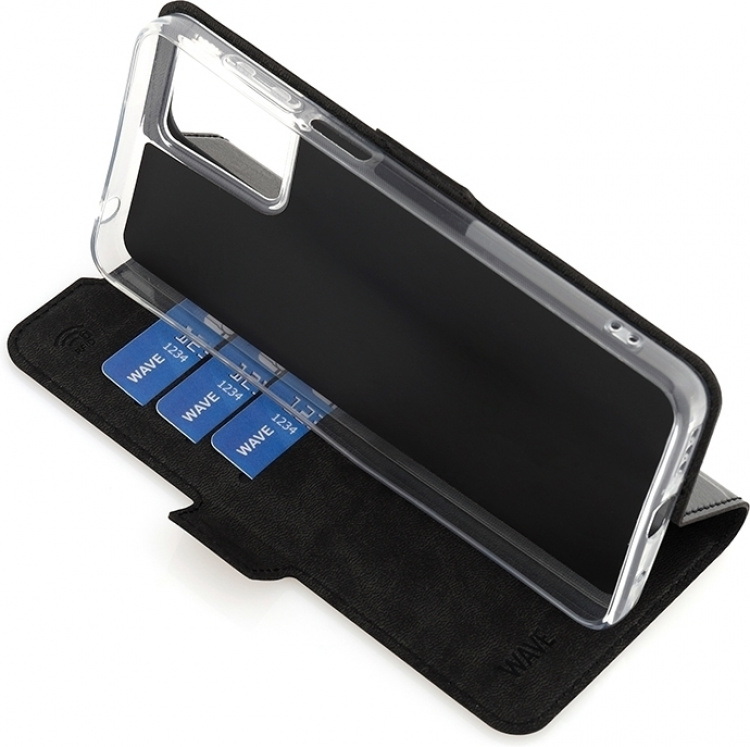 Wave BookCase skyddsfodral, Motorola Moto G14, svart