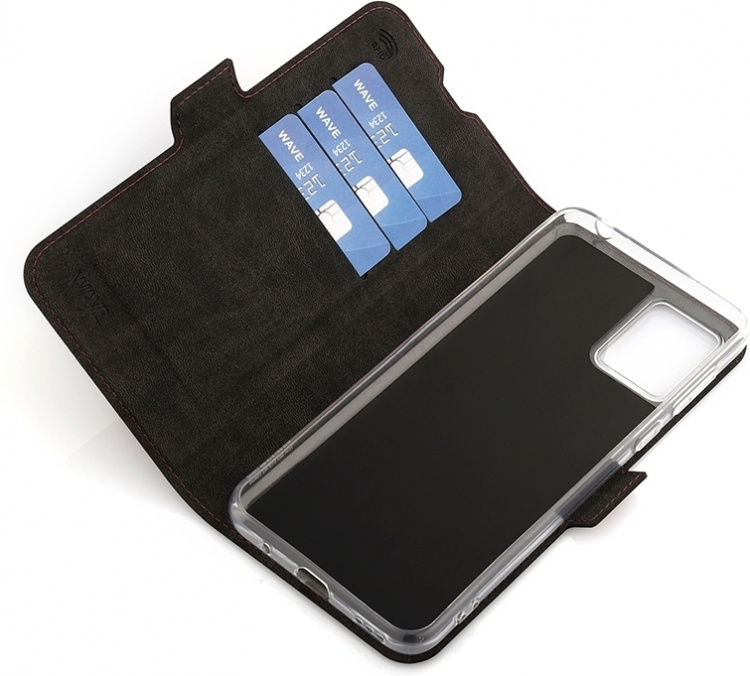 Wave BookCase skyddsfodral, Motorola Moto E13, Smoky Sangria Wave BookCase skyddsfodral, Motorola Moto E13, Smoky Sangria