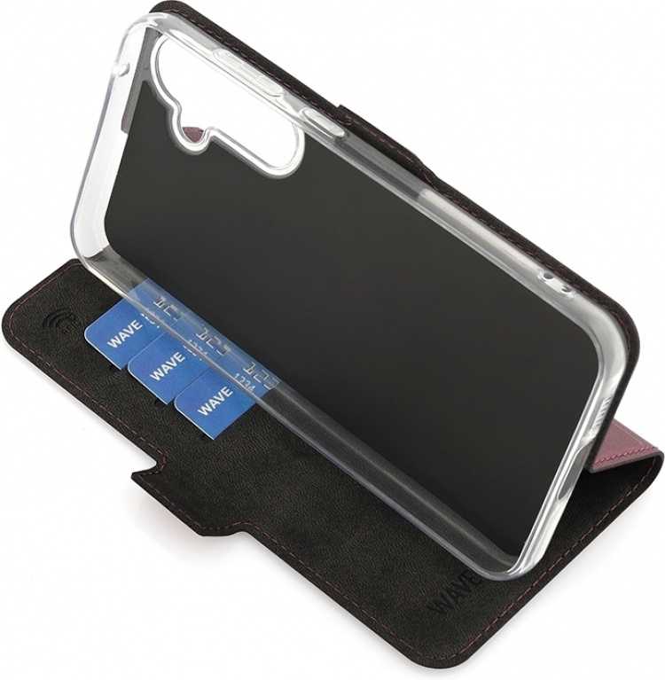 Wave BookCase skyddsfodral, Samsung Galaxy S23 FE 5G, Smoky Sangria Wave BookCase skyddsfodral, Samsung Galaxy S23 FE 5G, Smoky Sangria