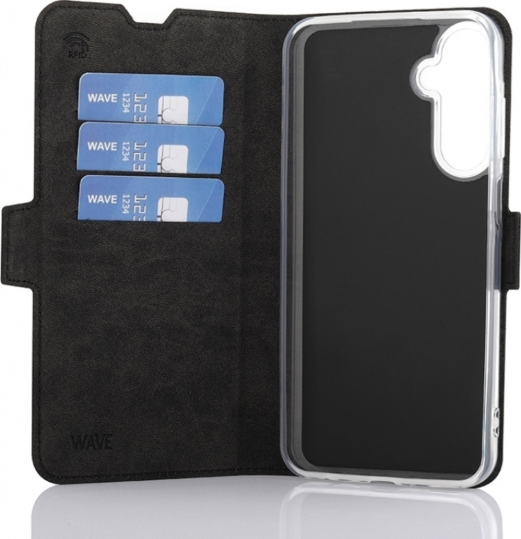 Wave BookCase, Samsung Galaxy A25 5G, svart Wave BookCase, Samsung Galaxy A25 5G, svart