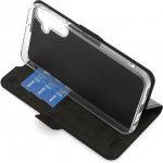 Wave BookCase skyddsfodral, Samsung Galaxy A15, svart