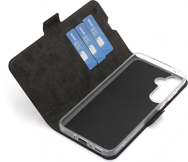 Wave BookCase-fodral, Samsung Galaxy A35 5G, Smoky Sangria