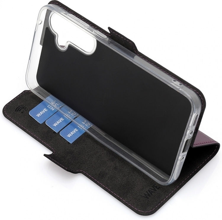 Wave BookCase-fodral, Samsung Galaxy A35 5G, Smoky Sangria