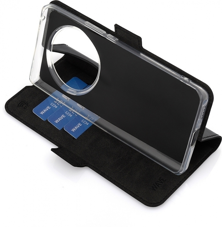 Wave BookCase skyddsfodral, Honor Magic6 Lite, svart Wave BookCase skyddsfodral, Honor Magic6 Lite, svart